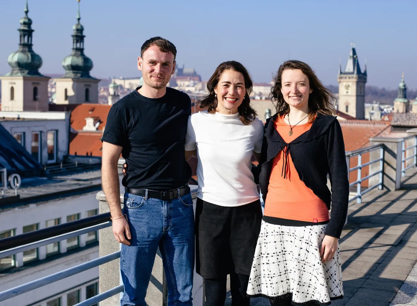 Neuron Foundation interns above the rooftops of Prague