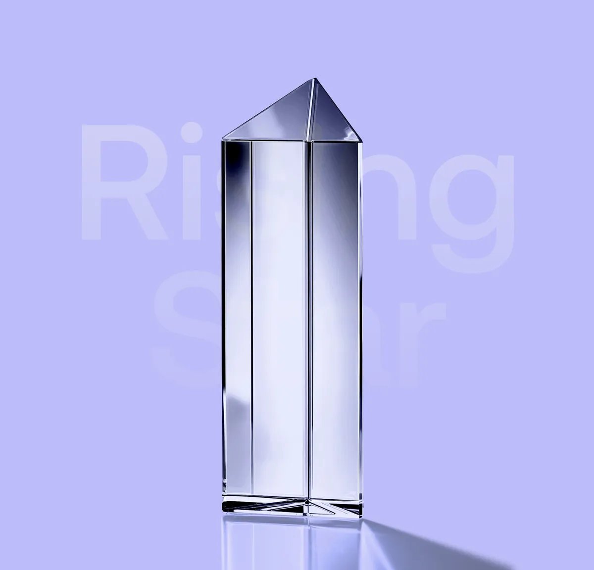 Skleněný hranol Ceny Neuron Rising Star